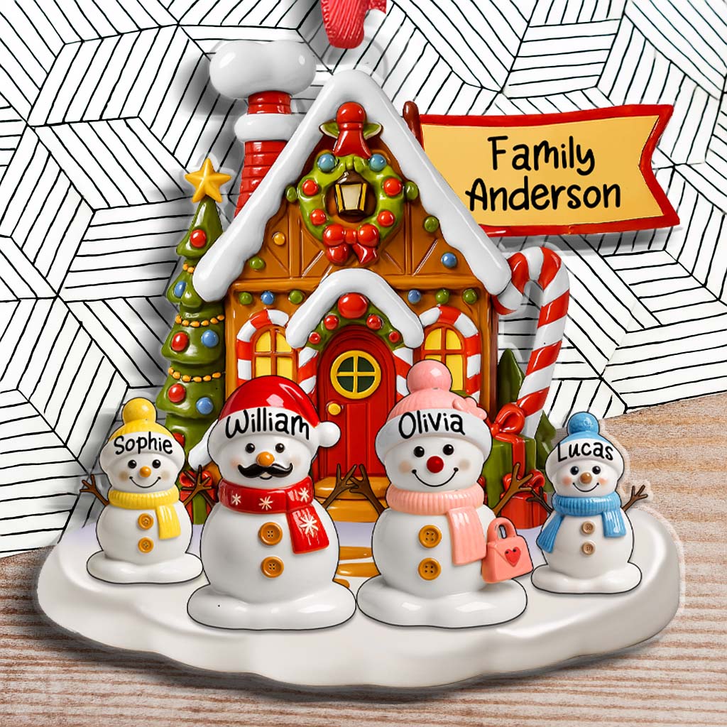 Merry Christmast Snowman - Personalized Customized Acrylic Ornament