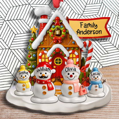 Merry Christmast Snowman - Personalized Customized Acrylic Ornament