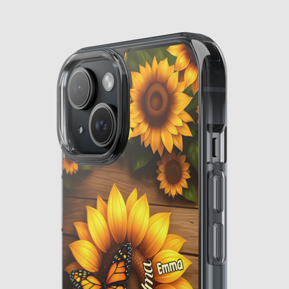 Personalized Grandma's Sunflower Garden Phone Case