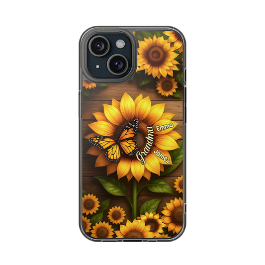 Personalized Grandma's Sunflower Garden Phone Case