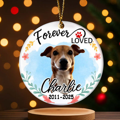 Personalized Pet Lover Ceramic Ornament – Forever Love