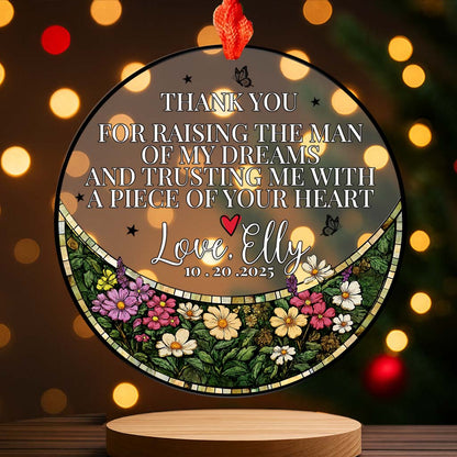 Personalized Ornament - Stained Glass Gift for Mother