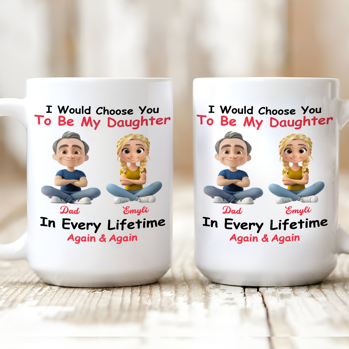 Personalized Custom Coffee Mug - Always Choose You