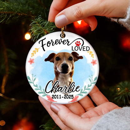 Personalized Pet Lover Ceramic Ornament – Forever Love