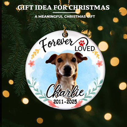 Personalized Pet Lover Ceramic Ornament – Forever Love