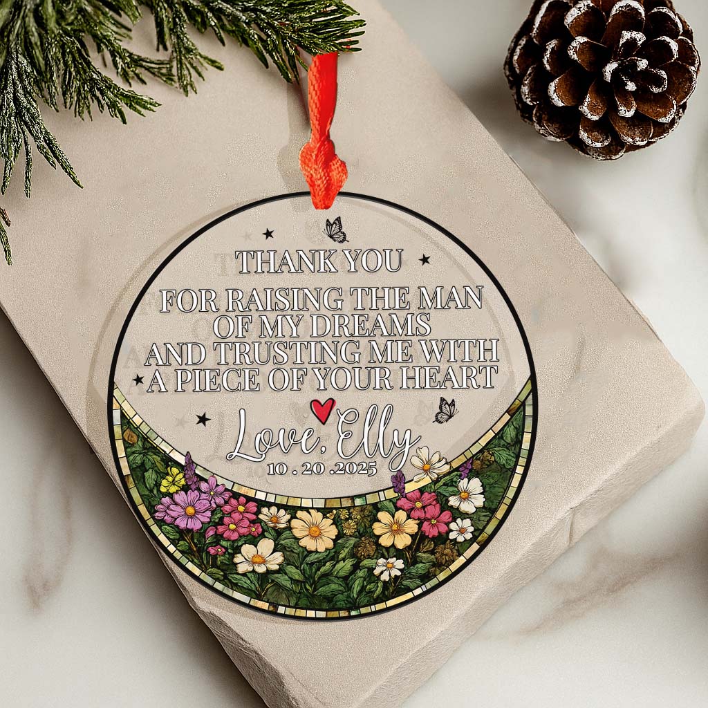 Personalized Ornament - Stained Glass Gift for Mother
