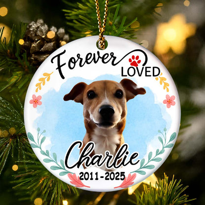 Personalized Pet Lover Ceramic Ornament – Forever Love