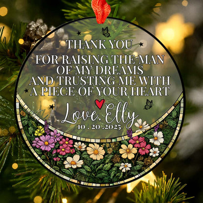 Personalized Ornament - Stained Glass Gift for Mother