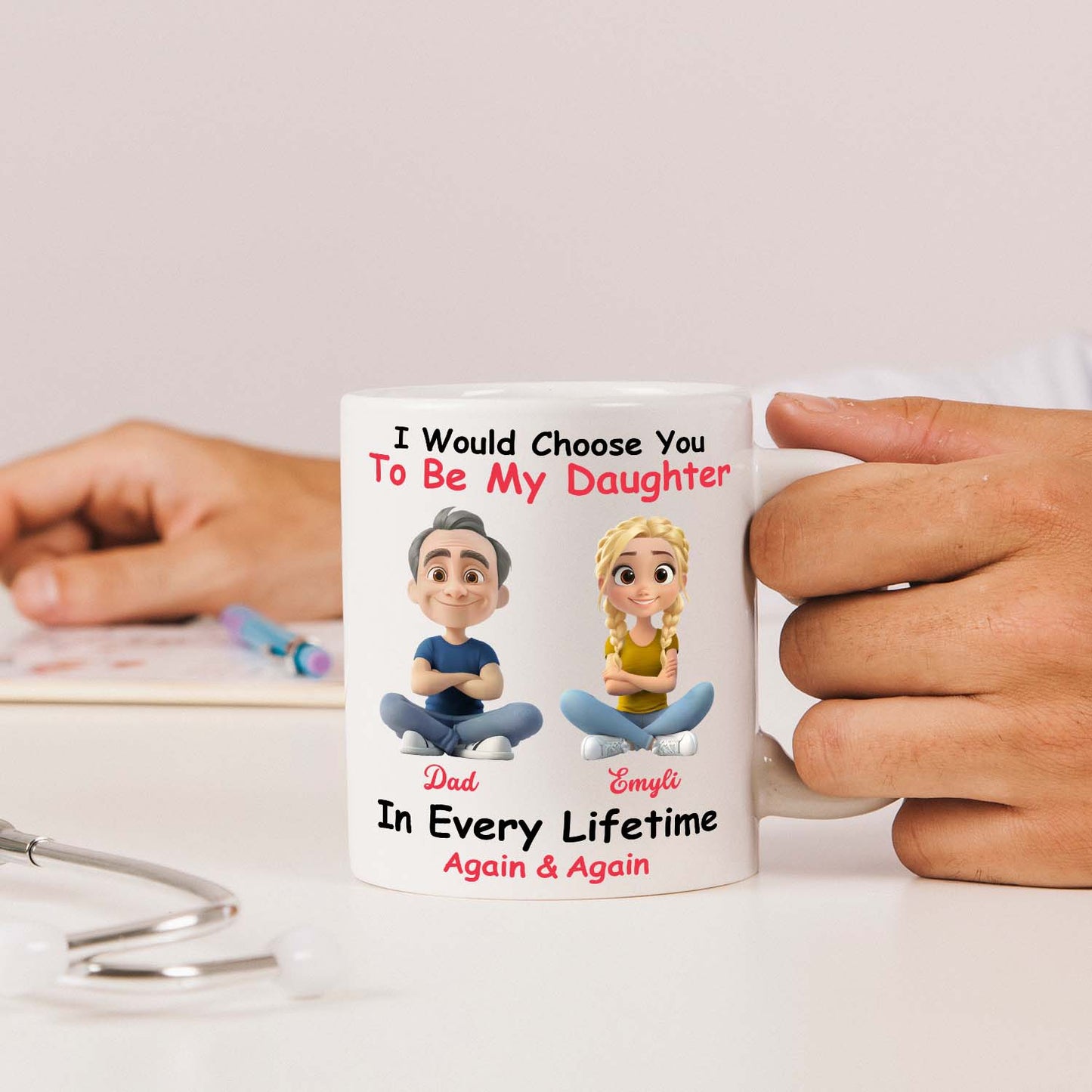 Personalized Custom Coffee Mug - Always Choose You