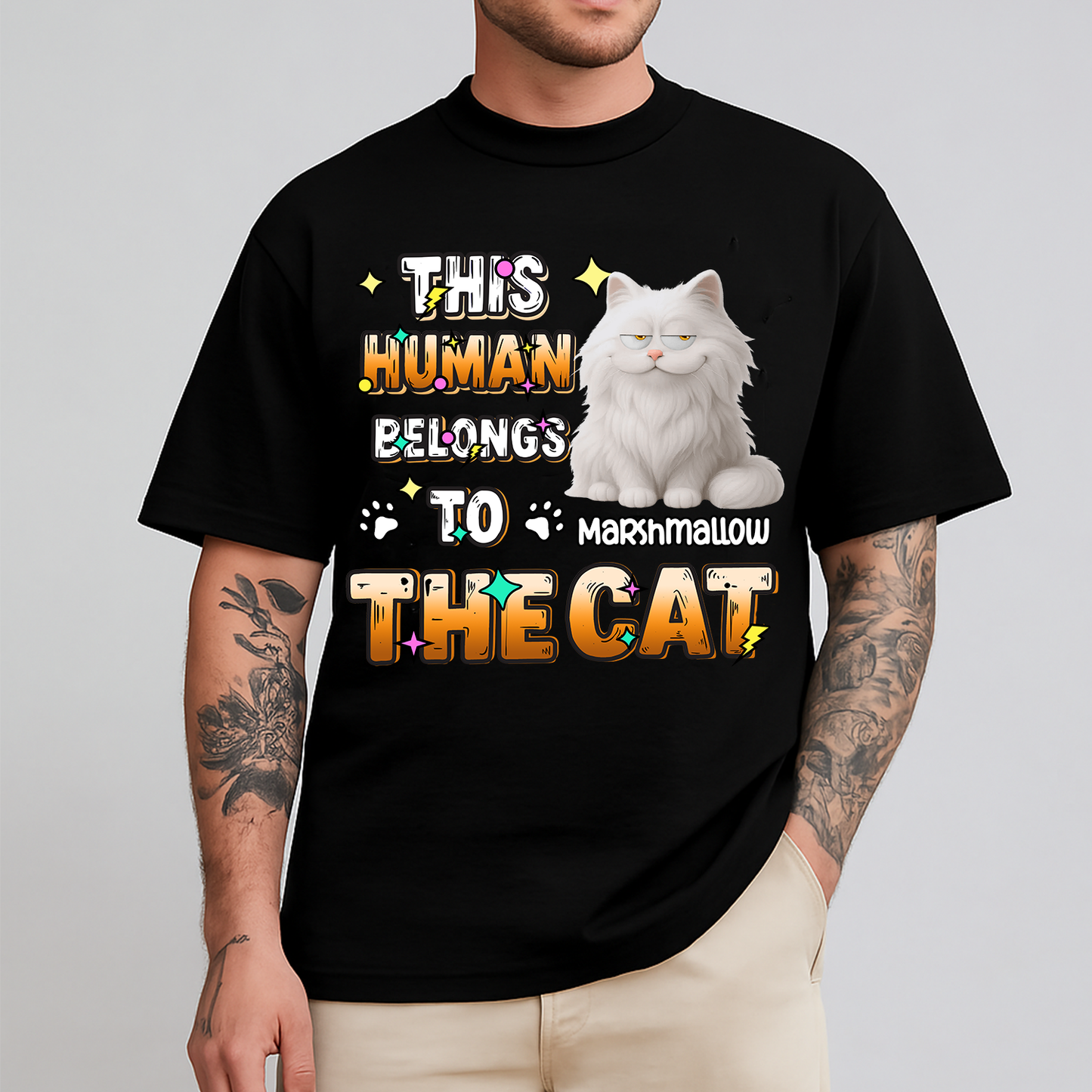 Personalized Cat T-shirt, Hoodie, Sweatshirt – My Life Is Ruled by a Tiny Furry Overlord