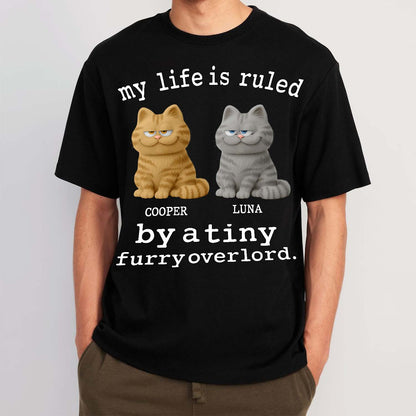 Personalized Cat T-shirt, Hoodie, Sweatshirt – My Life Is Ruled by a Tiny Furry Overlord