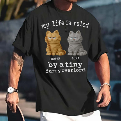Personalized Cat T-shirt, Hoodie, Sweatshirt – My Life Is Ruled by a Tiny Furry Overlord