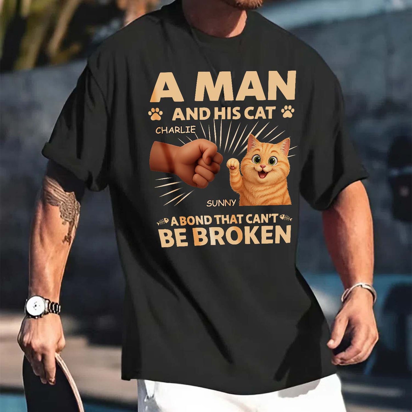 Custom Unisex T-shirt, Premium T-shirt, Hoodie - Personalized Birthday Gifts For Dog Cat Lovers, Dog Dad And Mom, Cat Owners - Forever My Feline Friend