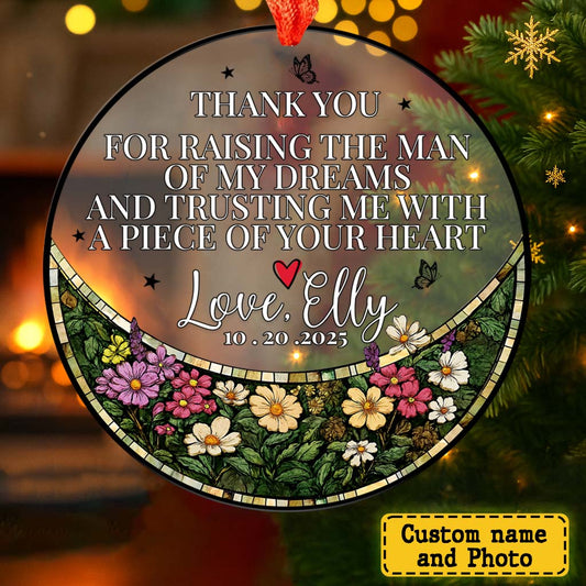 Personalized Ornament - Stained Glass Gift for Mother