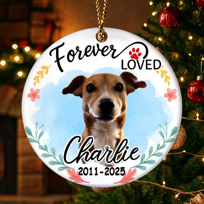 Personalized Pet Lover Ceramic Ornament – Forever Love