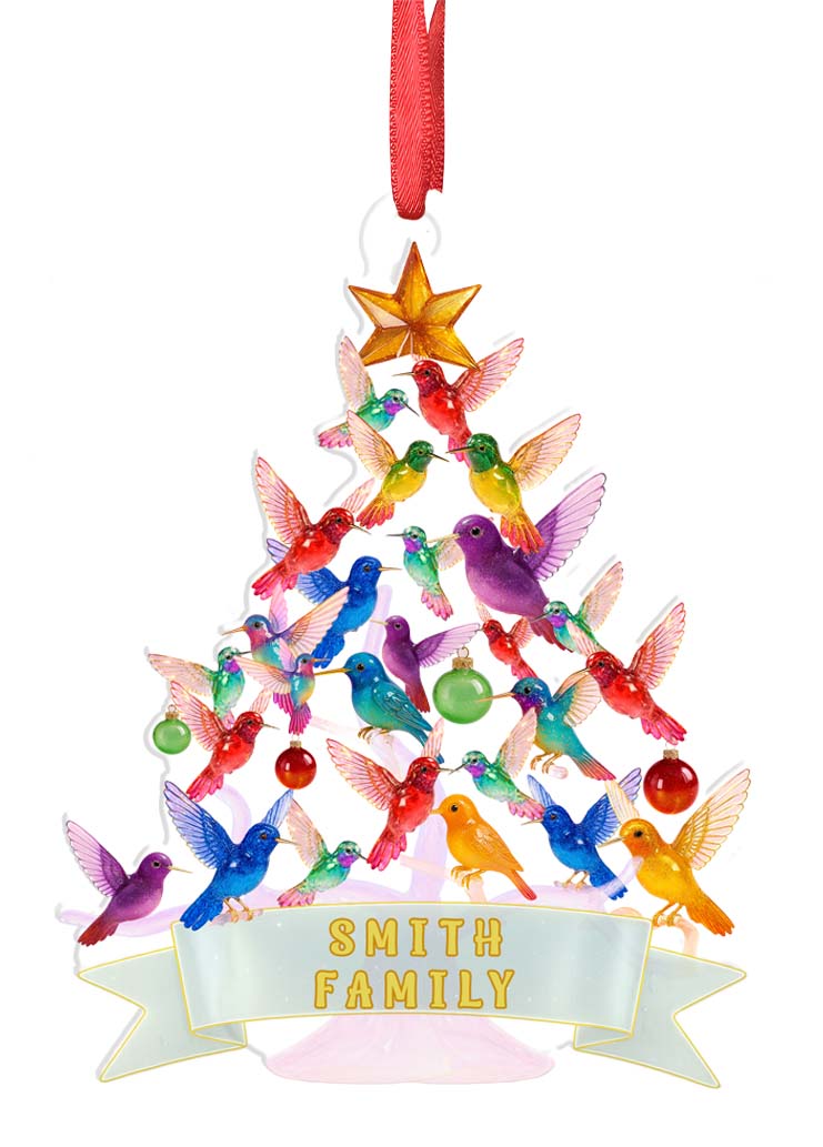 Hummingbird Christmas 2D Acrylic Ornament