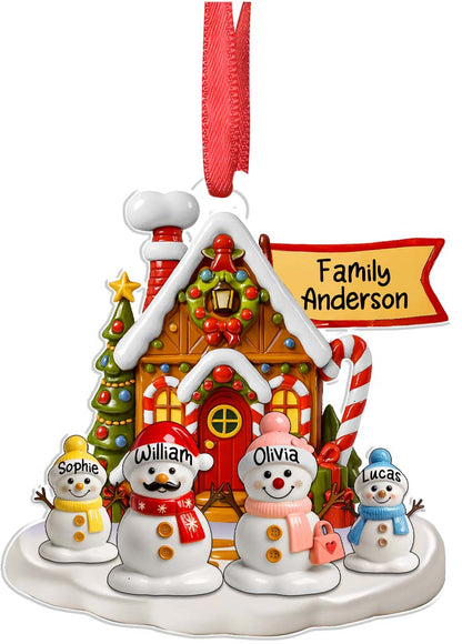 Merry Christmast Snowman - Personalized Customized Acrylic Ornament
