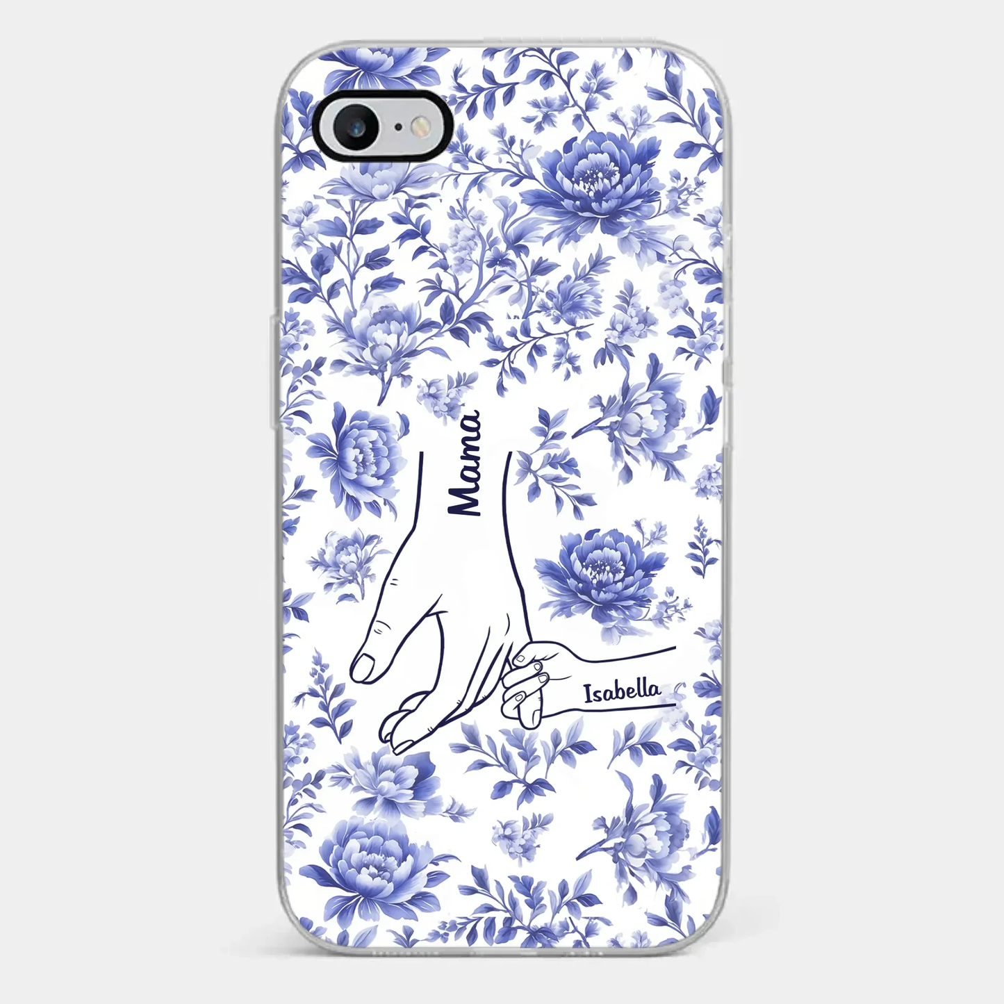 Love Blooms in Every Moment - Personalized Clear Phone Case for Family - Perfect Mother's Day Gift for Mom or Grandma