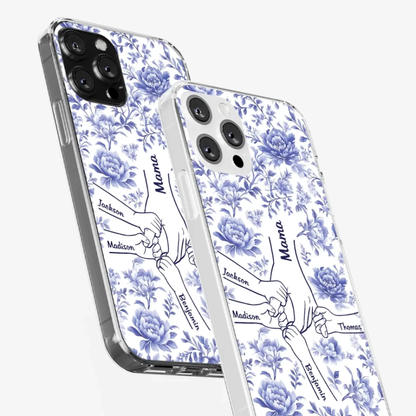 Love Blooms in Every Moment - Personalized Clear Phone Case for Family - Perfect Mother's Day Gift for Mom or Grandma