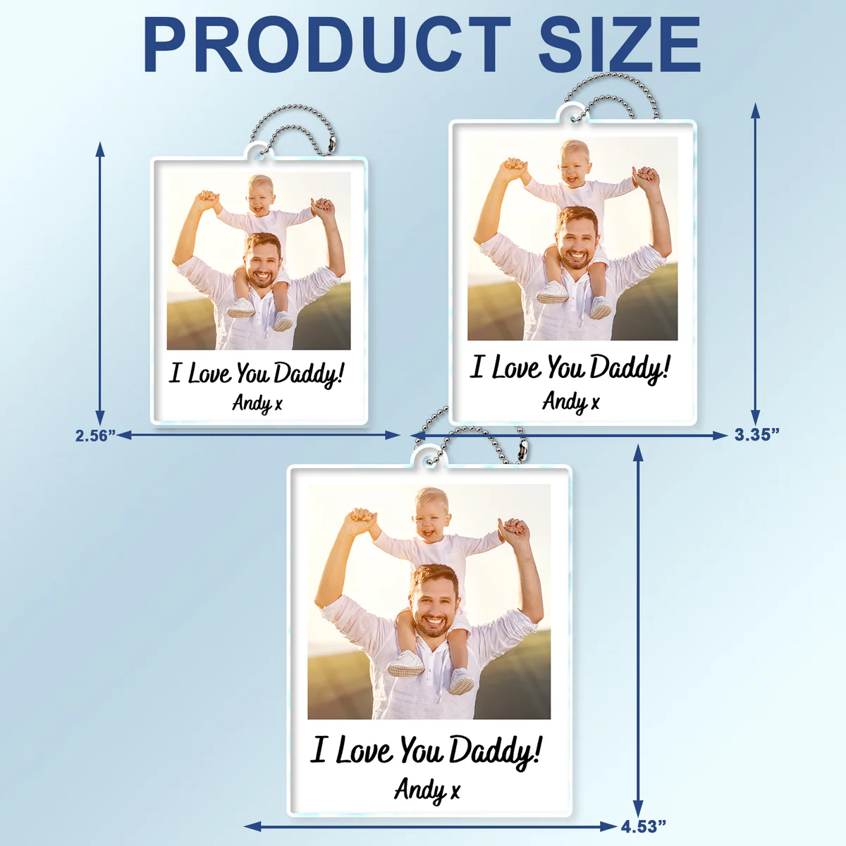 Personalized "Drive Safe" Polaroid-Style Car Photo Hanger for Couple, Family, and Pet Lovers