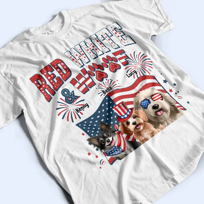 Personalized "Red White & Woof" 4th of July Patriotic Pet Apparel