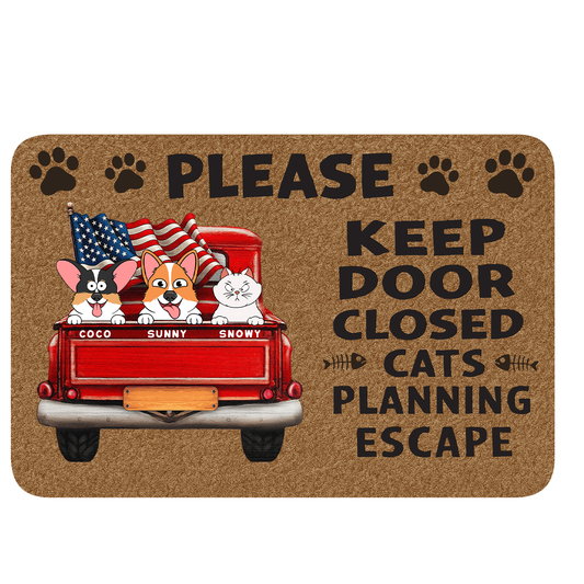 Custom Home Decor Decorative Mat - Personalized Birthday Gifts For Cat Lovers, Cat Mom And Dad - Crazy Cat People Live Here