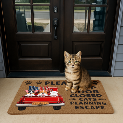 Custom Home Decor Decorative Mat - Personalized Birthday Gifts For Cat Lovers, Cat Mom And Dad - Crazy Cat People Live Here