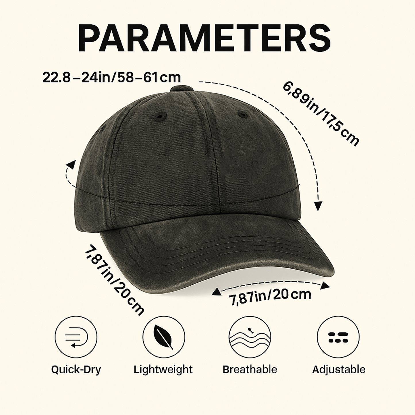 Custom Washed Cap Denim – Mis Personas Favoritas Me Llaman Abuelo