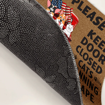 Custom Home Decor Decorative Mat - Personalized Birthday Gifts For Cat Lovers, Cat Mom And Dad - Crazy Cat People Live Here