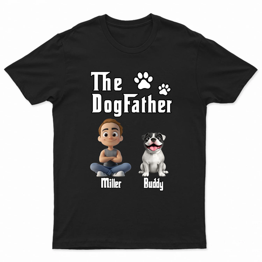 Cool Dog Father - Personalized Custom T-shirt