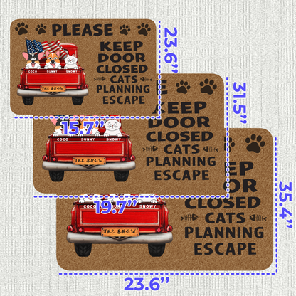 Custom Home Decor Decorative Mat - Personalized Birthday Gifts For Cat Lovers, Cat Mom And Dad - Crazy Cat People Live Here