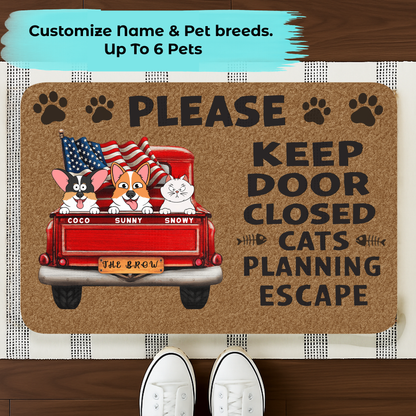 Custom Home Decor Decorative Mat - Personalized Birthday Gifts For Cat Lovers, Cat Mom And Dad - Crazy Cat People Live Here