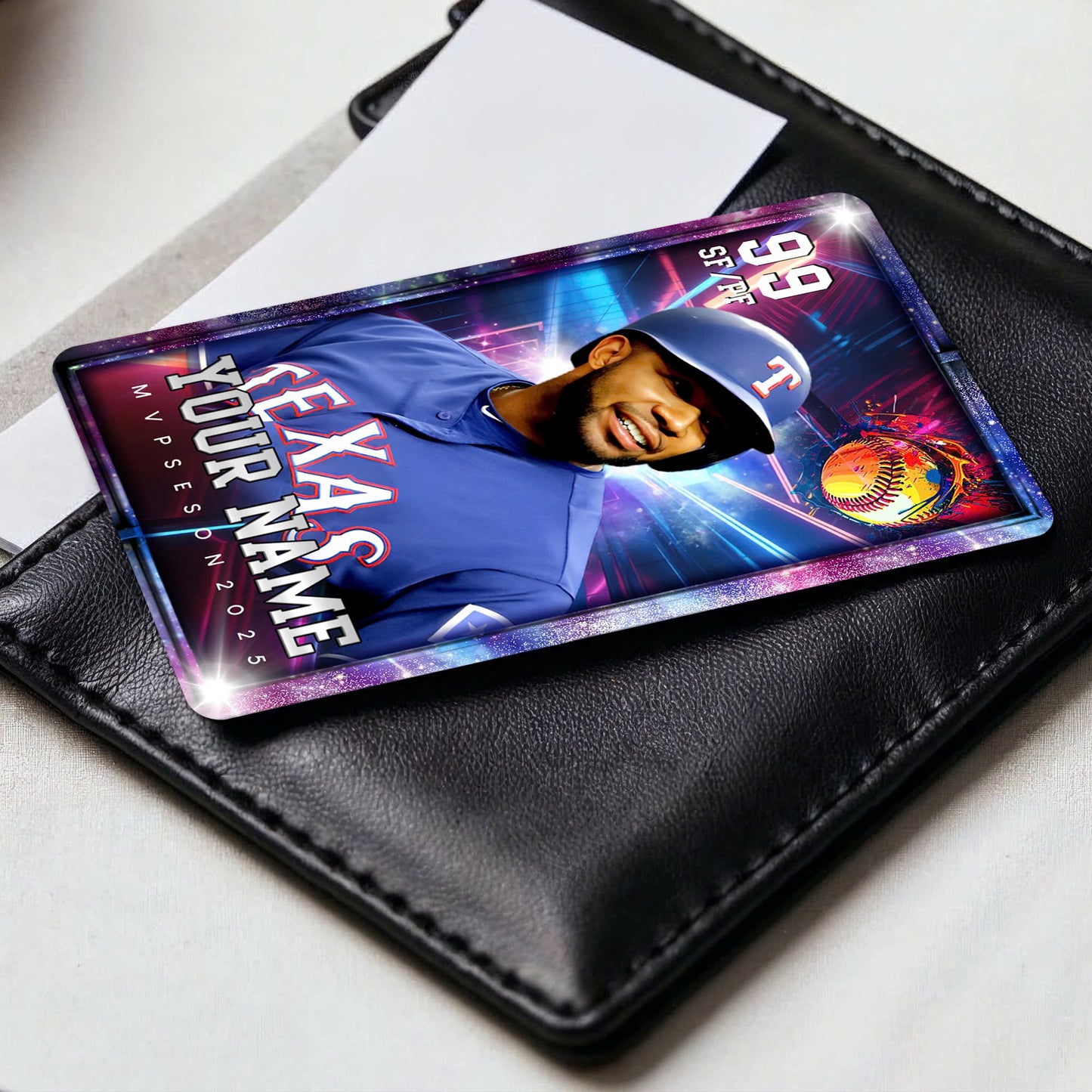 Custom MVP Baseball Card – Personalized Photo Wallet Card for Him
