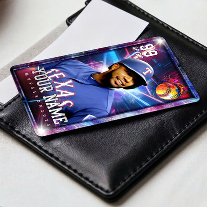 Custom MVP Baseball Card – Personalized Photo Wallet Card for Him