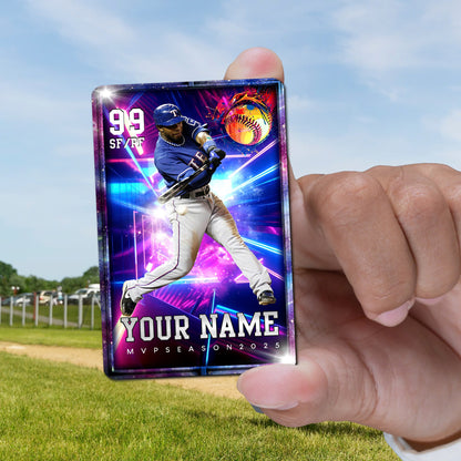 Custom MVP Baseball Card – Personalized Photo Wallet Card for Him